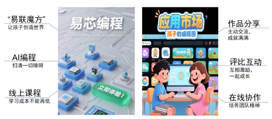 易联魔方 AI原生少儿编程物联网平台